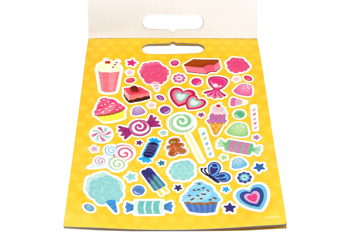 Self Adhesive Paper Sticker Book For Kids OEM Offset Printing Pattern Logo