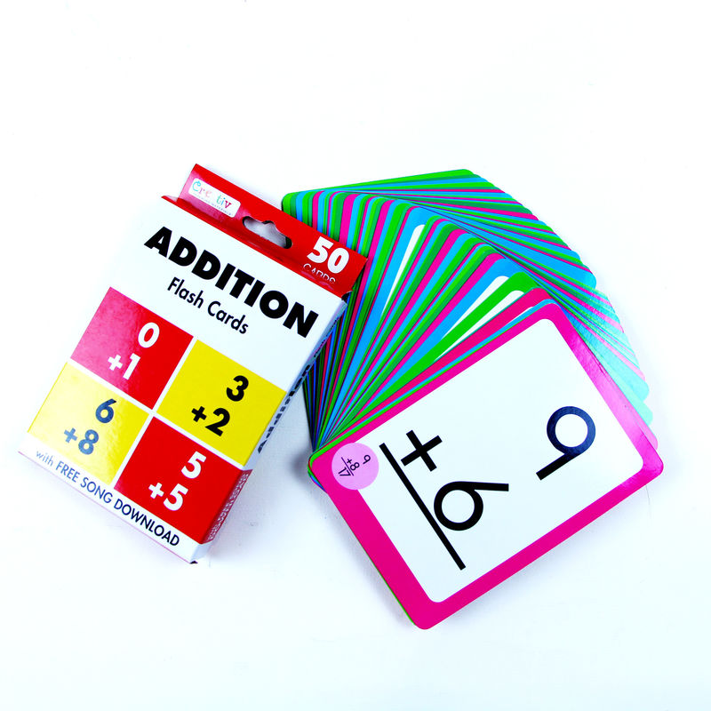 Addition Children'S Learning Flash Cards , Playing Game Cards 90*130mm